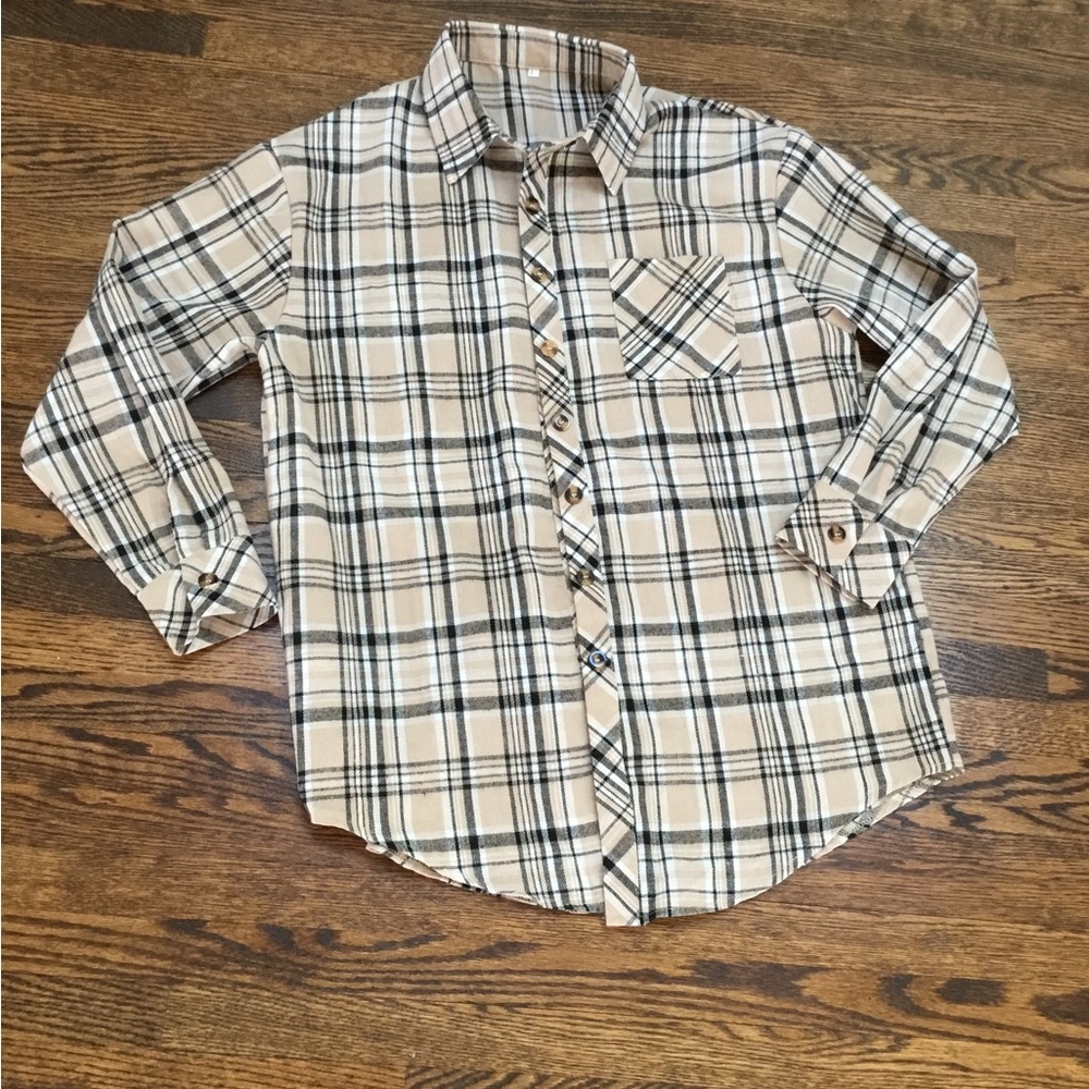 Soft Plaid Flannel Shirt NWOT